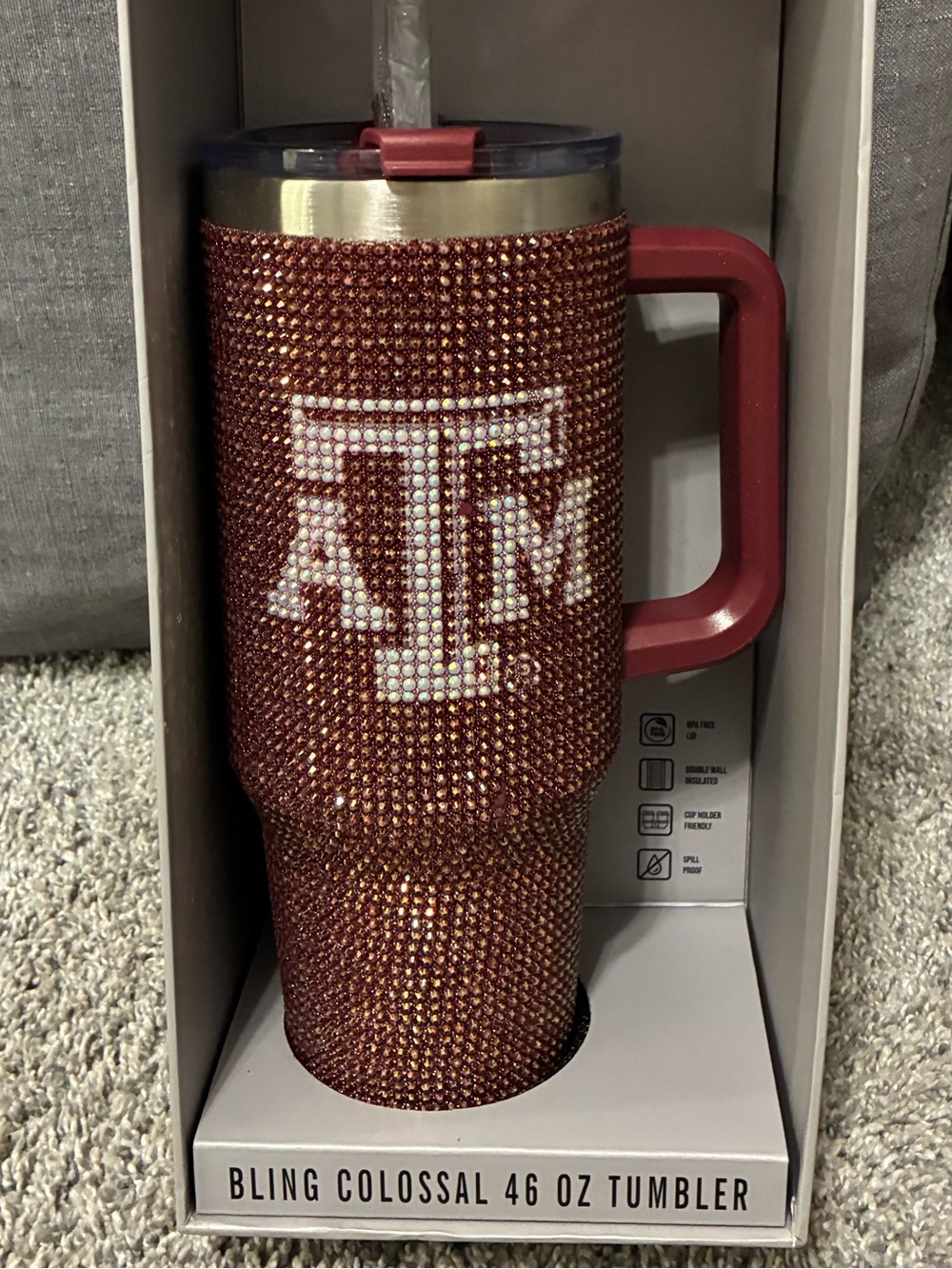 Texas A&M Maroon Bling Colossal 46 oz Tumbler